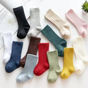 Factory Directly Sale Fashion Girls’ Bowtie Decor Crew Socks Breathable Eco Friendly Cute Knitted Children’s Socks