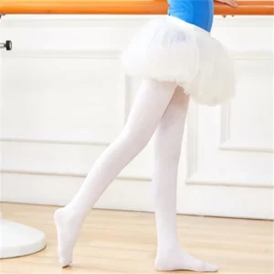 Factory Girl Dance Pantyhose 80D Nylon Candy Colors Spring Velvet Children White Tights