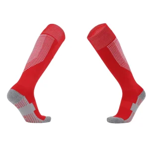 Factory New Custom Logo Foldable Polyester Nylon Soccer Football Grip Socks Long Training Equipment