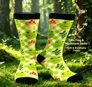 Factory ODM Casual 360 Digital Printed Combed Cotton Socks Soft Moisture Wicking Antibacterial Sports Socks For Daily Training