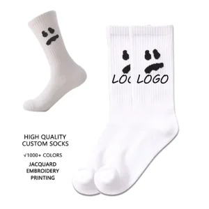 Factory OEM Custom Athletic Men’s Breathable Unisex Combed Cotton Sport Sock Custom Logo Socks Men