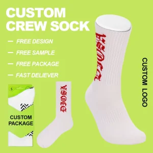 Factory Price Design Letter Logo Sport Terry Sock Unisex Basketball Athletic Sock Custom Sport Gym Tube Socks