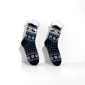 Factory Price Thermal Warm Cute Heart Pattern Crew Compression Anti Slip Daily Use Slipper Socks for Women