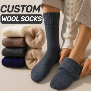 Factory Soft Wool Socks Logo All Day Cushion Skin Friendly Custom Crew Merino Socks