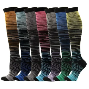 Factory Supply Colorful Compression Socks Football Socks for Men Knee High Socks for Women