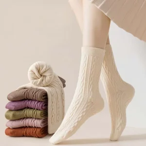 Factory Thermal Socks for Women Thick Boot Comfy Hemp Pattern Crew Cozy Athletic Sock Warm Winter Wool Socks