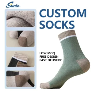 Factory Wholesalers Custom Sport Socks Thick Warm Terry Cloth Soft Fitness Men Spandex Polyester Cotton Autumn