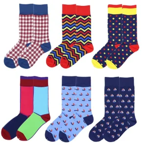 Fancy Graphic Pattern Dress Socks Crazy Design Cotton Socks Novelty Gifts for Men