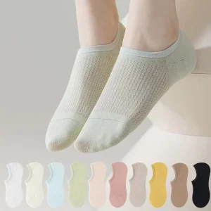 Fashion Candy Color Crew Socks Summer Women’s Daily Use Spandex Cotton Breathable Socks