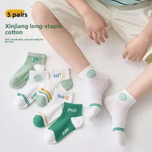 Fashion Colorful Pattern Kid Cotton Socks Breathable Kids Socks for Boys Girls