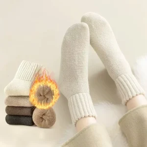 Fashion Cozy Wool Socks Warm Winter Thick Thermal Cozy Work Soft Ladies Terry Toweling Woolen Socks