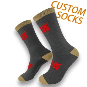 Fashion Design Custom Youth Unisex Crew Socks Anti Bacterial Breathable Cotton Spandex Polyester Custom Quarter length