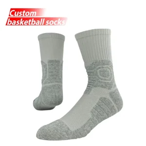 Fashion Designer Sports Basketball Socks Thick Cushioning Basketball Leg Sock with Logo on Bottom for Spring Season