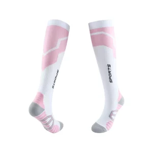 Fashion High Quality Brand Custom Logo Sport Moisture Wicking Running Nurse Unisex Knitted Compression Socks