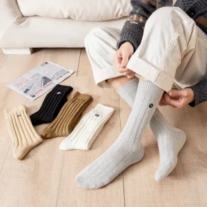 Fashion Mens Business Suit Patterned Thick Cotton Comfortable Warm Long Dress Socks