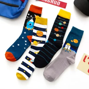 Fashion New Dress Socks Men’s Cotton Socks Mid Tube Large Size Sweat-absorbing Stretch