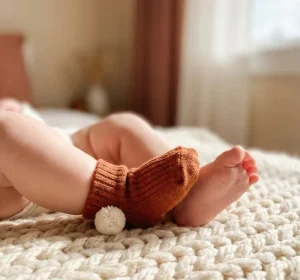 Fashion Solid Baby Socks With Cute Pom Pom New Born Girls Socks With Ribbed