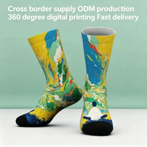 Fashion Trend 360° Digital Graffiti Printed Socks Odor proof & Sweat absorbent Breathable Wear resistant For Sports Running