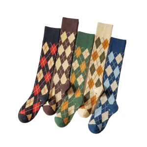 Fashion Women Stocking Cotton Knee High Socks Ladies Long Socks for Women