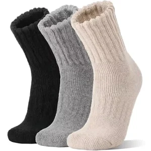 Fashion Wool Boot Socks Winter Warm Thermal Thick Crew Natural Alpaca Wool Socks for Women