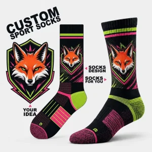 Fast Sampling Breathable Running Crew Custom Socks For Teams for Running Training and Sports