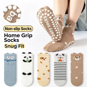 Fast Shipping Stock Youth & Children Anti Slip Breathable Mesh Cotton Cartoon Eco Friendly Sweat Absorbent Floor Socks Low MOQ