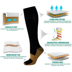 Fatigue Resistant Knee High Sports Socks Travel Ready Knee High Compression Socks Pain Relief Socks