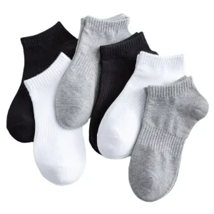 Fitrell 6 Pack Men’s Custom Sport Comfort Cushion Ankle Running Socks Athletic Low Cut Compression Running Ankle Socks
