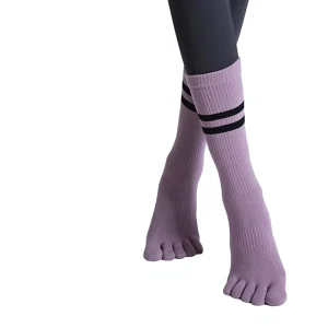 Five Finger 5 Toe Yoga Crew Socks Professional Non slip Cotton Sports Indoor Pilates Autumn Winter Warm Dance Socks