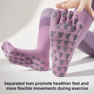 Five Toe High Top Socks Professional Sports Compression Calf Socks Yoga Sports Non Slip Socks