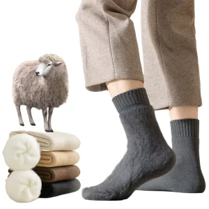 Fleece Lined Socks Winter Warm Mid Calf Socks Thickened Cotton Socks Sleep Socks Floor Socks