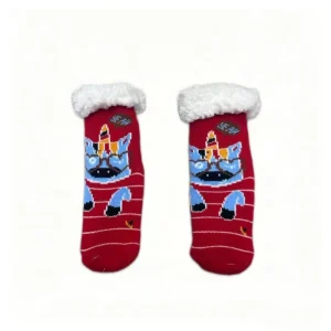 Fleece Winter Cabin Socks for Babies with Grips Premium Striped