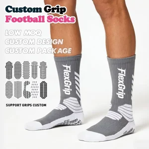 FlexGrip High Performance Football Socks Anti Slip & Grip Technology for Soccer Training Grip Socks Custom Logo Football Socks