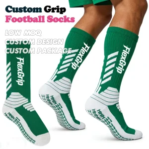 FlexGrip Soccer Grip Socks with Football Non Slip Design Custom Logo Grip Socks High Quality Suitable for Soccer & Sports