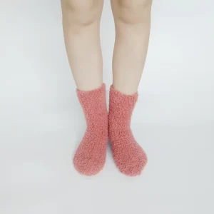 Fluffy Winter Cozy Soft and Light Crew Socks for Women Knitted Thick Breathable Spandex Polyester Vacation One Size