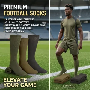 Football Crew Socks Anti Bacterial Digital Print Custom Design Bottom Cuff Breathable Quick Dry Autumn Knitted Sweat Absorbent
