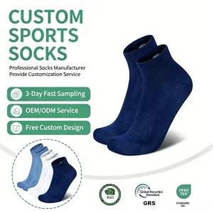 For Men’s Crew Socks Knitted ODM Supply Moisture Wicking Sweat-Absorbent