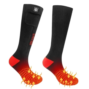 For Unisex Coolmax Heated Crew Socks Rechargeable Battery Warm Black Breathable Anti Bacterial Thick Winter Hunting Casual