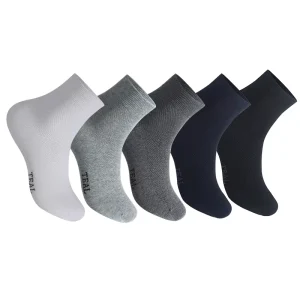 Formal Wear Mens Dress Socks 3 Pack Breathable Combed Cotton Blend Patterned Crew Socks for Business