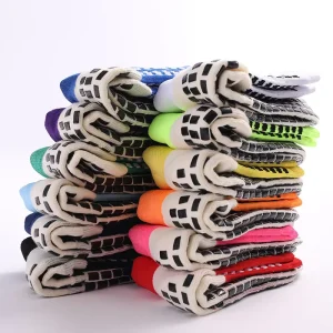 Four Seasons Anti-Bacterial Men’s Sports Training Socks Mid-Tube Adhesive Football Socks Non-Slip Towel Bottom Thickened
