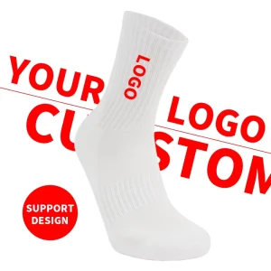 Free Design Homemade Men’s Crew Socks Knitted Breathable Spandex Polyester Cotton Socks for Spring