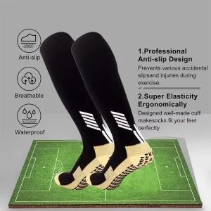 Free Design Logo Custom Football Men’s Socks Breathable Anti Slip Running Sports Grip Socks