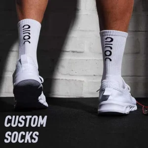 Free Sample High Quality Men’s Gym Crew Socks Street Embroidery Jacquard Custom Logo Socks Design