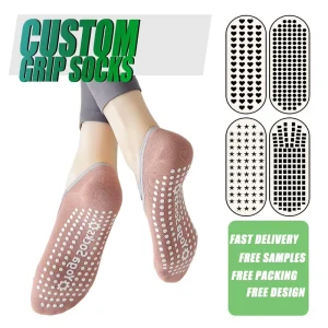 Free Sample Low MOQ Non-Slip Sports Yoga Sock Custom Solid Grip Yoga Pilates Socks Women Anti Slip Yoga Sock