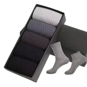Free Size Luxury Comfortable Eco Friendly Breathable Youth Organic Bamboo Charcoal Crew Bamboo Fiber Men Socks Gift