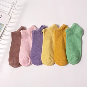 Free Size Solid Custom Made No Show Socks Women’s Low Cut Polyester Invisible Anti Slip Unisex Soft Breathable Non Slip Hidden
