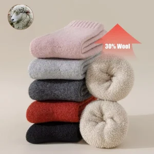 Full Terry Thick Thermal 30% Wool Socks for Men Warm Winter Gifts Boot Socks for Hiking Walking