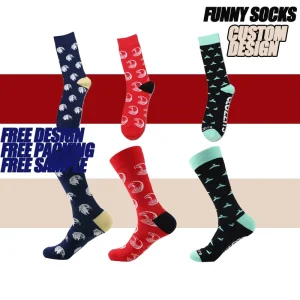 Funky Socks Crew Casual Colorful Fashion Customized Men Cotton Socks