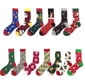 Funky Socks Winter Knitted Thick Fuzzy Socks Thermal Cozy Long Christmas Socks for Unisex