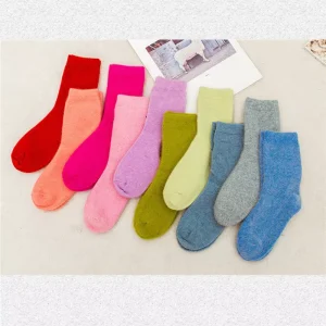 Fuzzy Rabbit Hair Socks Women 21 Colors Cute Soft Cozy Rabbit Hair Winter Warm Thick Snow Angora Hair Socks